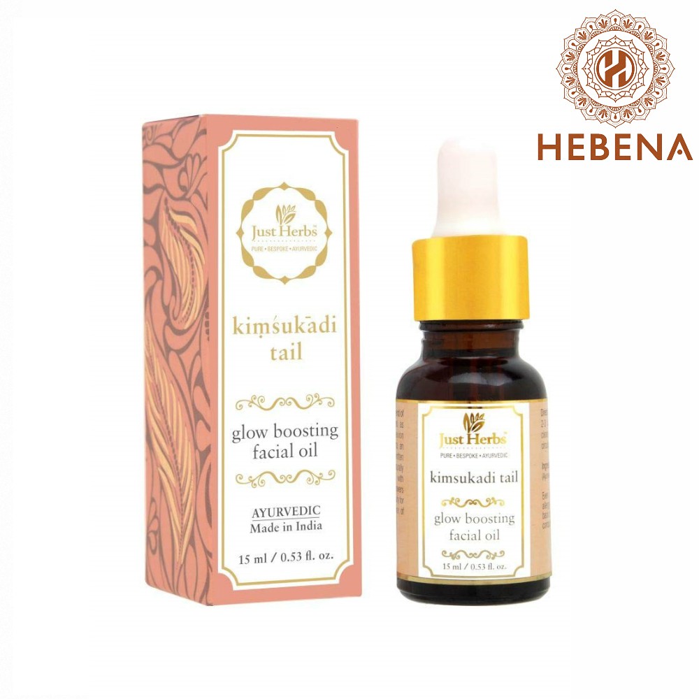 Dầu dưỡng sáng da và tái tạo da - Just Herbs Kimsukadi Tail Glow Boosting Facial Oil - hebenastore