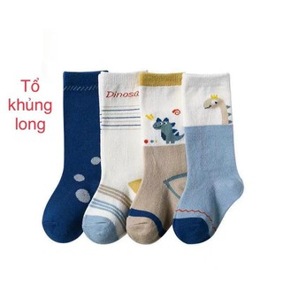 Set 3 -4 đôi tất boot cao cổ cho bé len dày siêu ấm