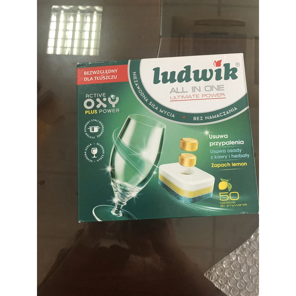 [LUDWIK NHẬP EU] Combo 2 hộp viên rửa bát Ludwik cho máy rửa bát (50v/hộp), date mới nhất