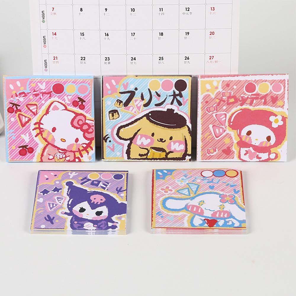 Giấy Ghi Chú Họa Tiết Mèo Kitty Hoạt Hình Trang Trí Sổ Tay