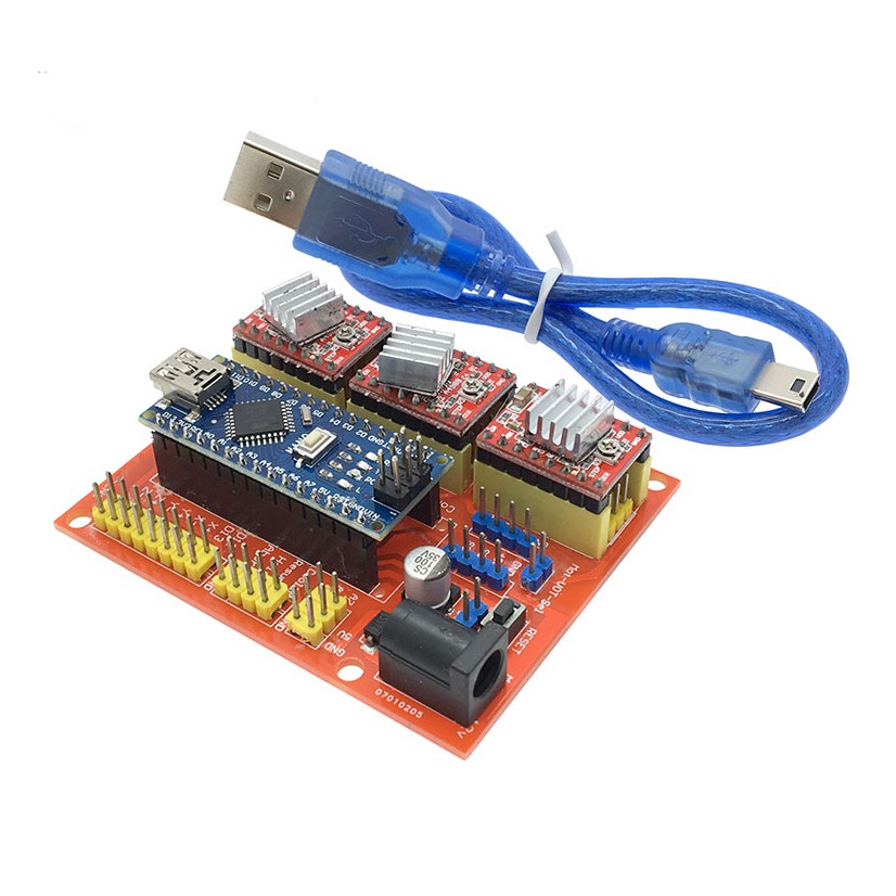 Bảng Mạch Mở Rộng Cnc Shield V4 Kèm 3 Cáp Usb A4988 Dành Cho Arduino Nano V3.0