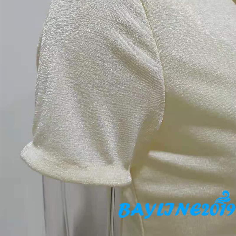 Đầm tay ngắn nhiều màu sắc tùy chọn quyến rũ thời trang dành cho nữ