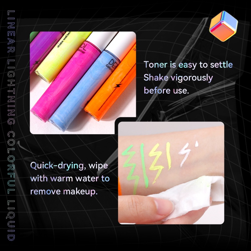 [Hàng mới về] Bút kẻ mắt trang điểm DEROL gốc nước màu sắc dạ quang UV nhanh khô (Có bán nguyên bộ)