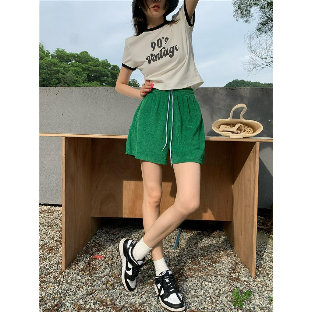 Áo Thun Cổ Tròn Ngắn Tay In Chữ Màu Sắc Tương Phản Thời Trang Cá Tính 61558