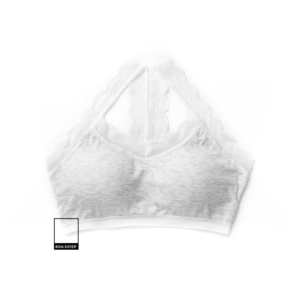 Áo lót thể thao mút mỏng viền ren dây vai ren BOM SISTER BR214 | BigBuy360 - bigbuy360.vn