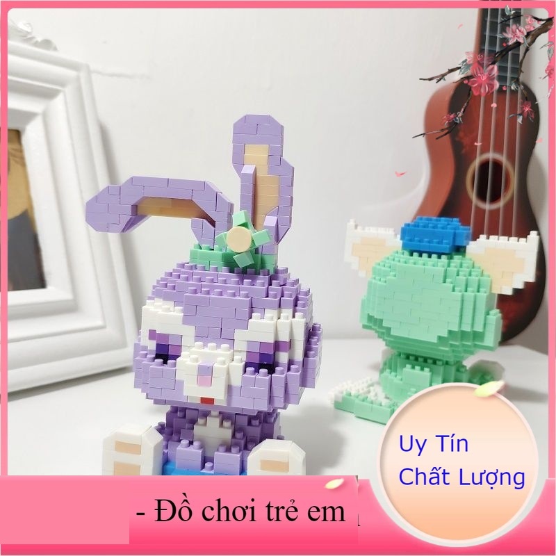 Mô Hình lắp ráp, Đồ chơi ghép hình nhân vật hoạt hình dễ thương chất liệu nhựa ABS an toàn cho bé