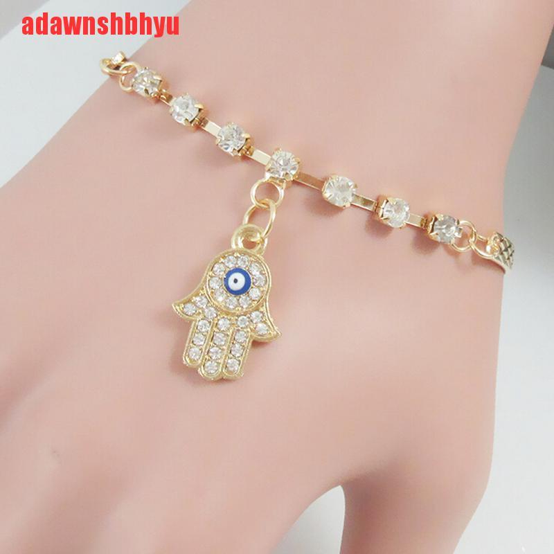 Vòng Tay Hình Bàn Tay Hamsa Đính Đá Cho Nữ