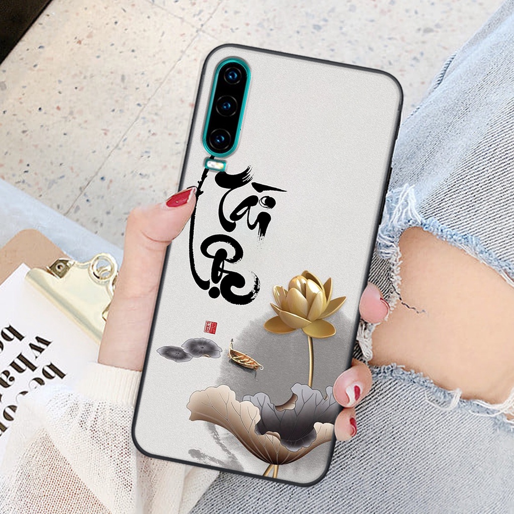 Ốp lưng Huawei P30 in hình chữ tài chữ lộc, Cha Mẹ, bình an SIÊU ĐẸP