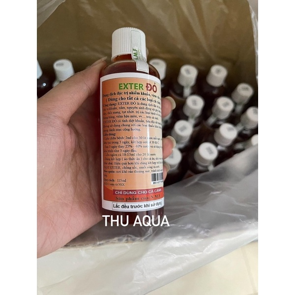 Exter Đỏ ngăn ngừa và hỗ trợ điều trị bệnh cho cá cảnh chai 115ml