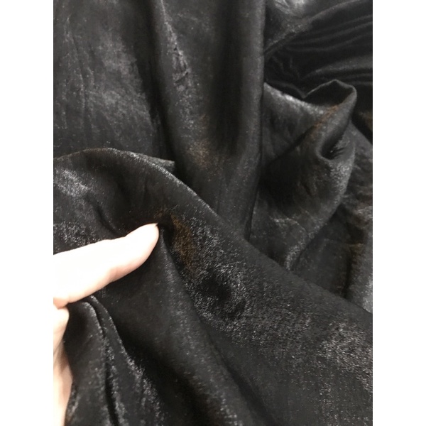 Vải Lụa Tằm Ướt màu đen óng ả mềm rũ siêu xinh  may đầm váy, áo dài ,áo kiểu ,quần suông