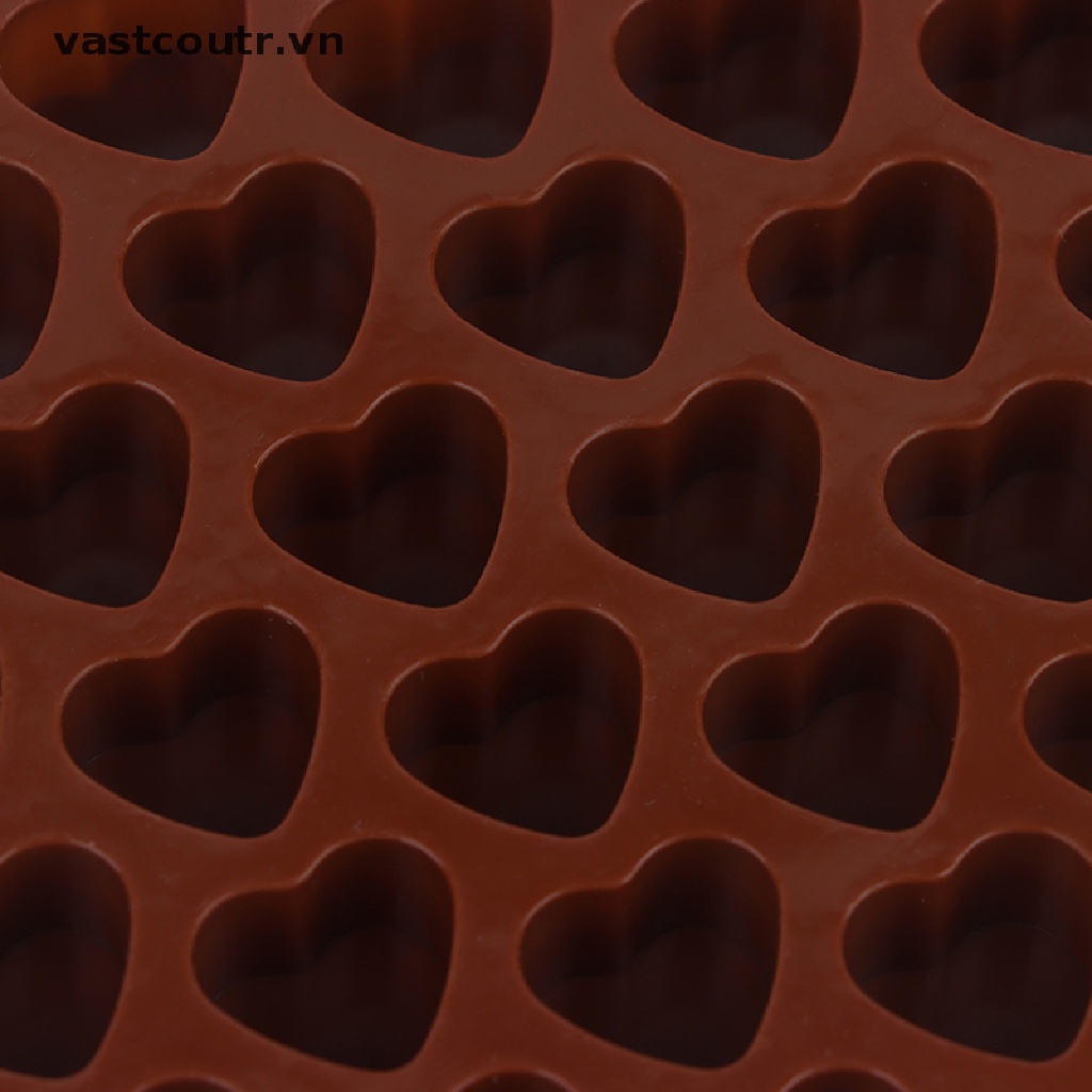 1 Khuôn Silicon Làm Bánh Kẹo Hình Trái Tim 55 Ngăn DIY