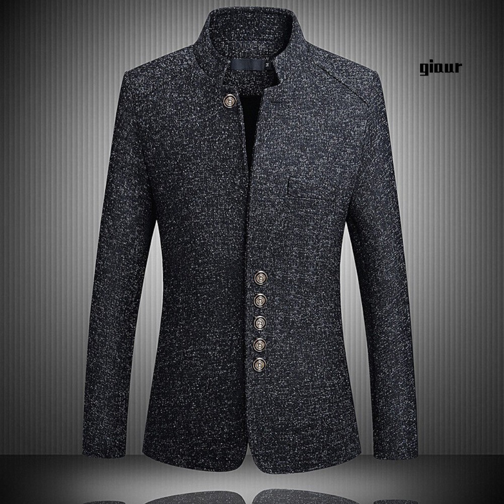 Áo Khoác Blazer Cổ Đứng Thời Trang Nam Tính