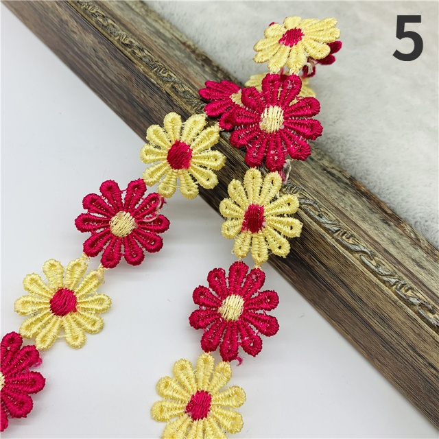 Cuộn Dây Ren Hoa Cúc 25mm Dài 1 Yard Dùng Làm Đồ Thủ Công
