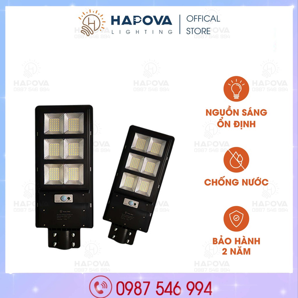 Đèn đường năng lượng mặt trời trang trí sân vườn HAPOVA BELIC 3015 công suất 150W