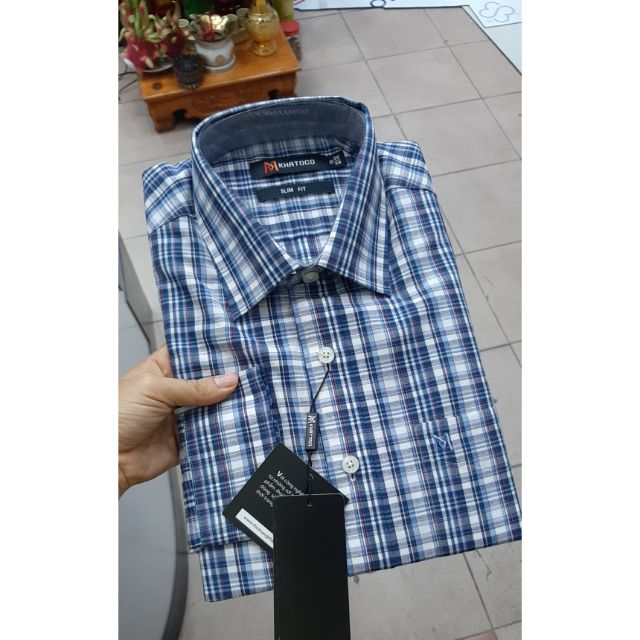 Sơmi khatoco size S phom slim fit sale còn 185k