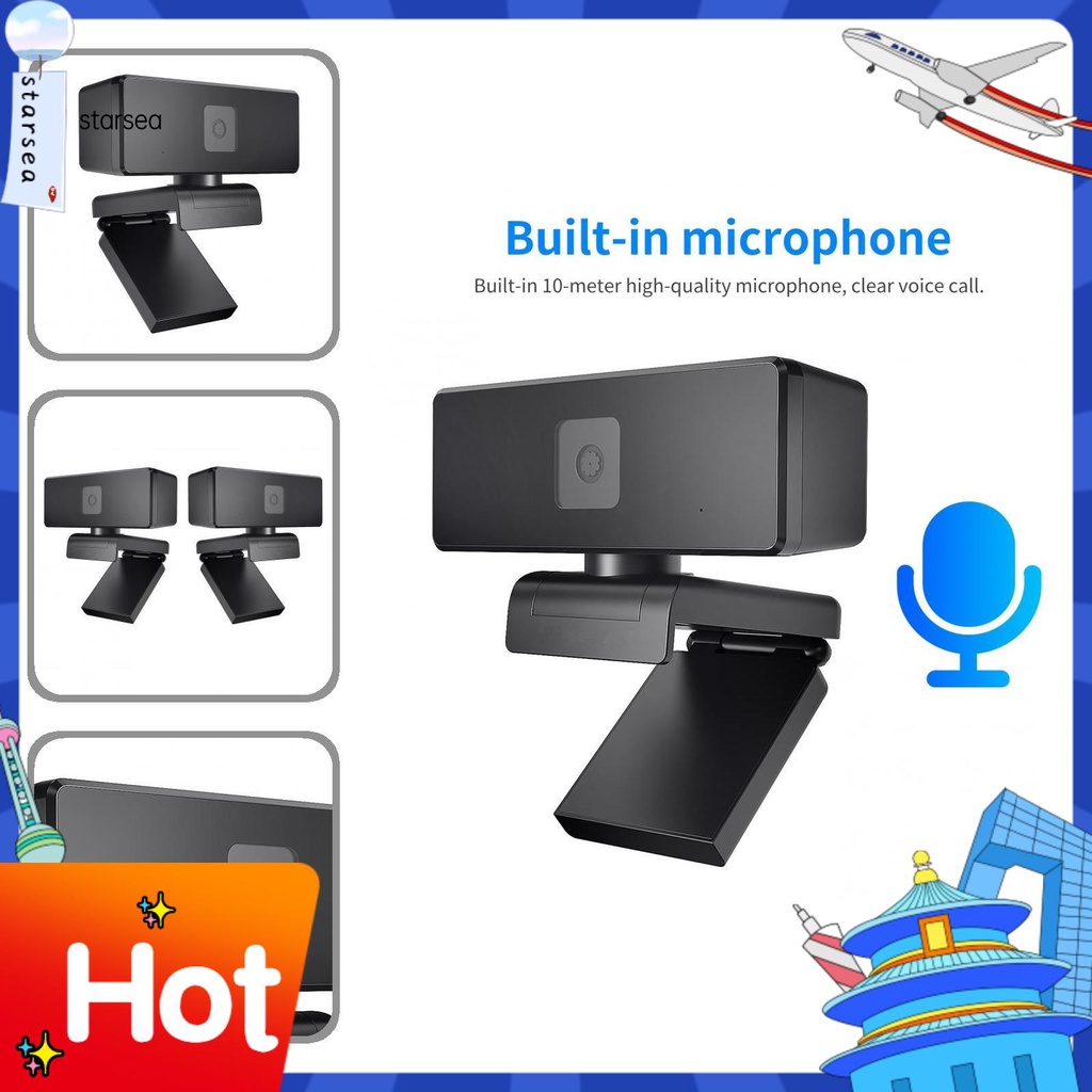Webcam kỹ thuật số cổng USB 2K 1080P có thể điều chỉnh hiệu ứng âm thanh