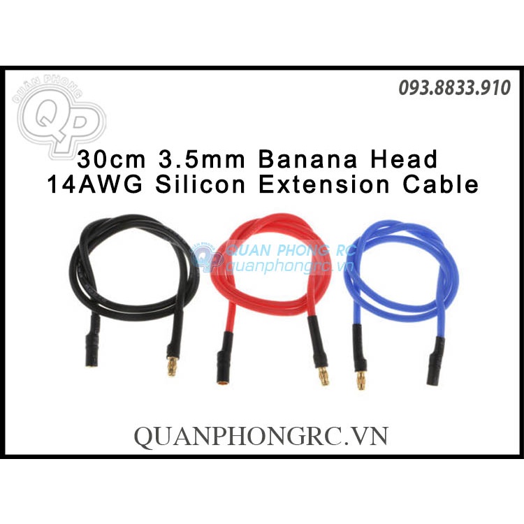 Dây Silicon Nối Dài Motor 27cm Jack Chuối 3.5mm / 4.0mm