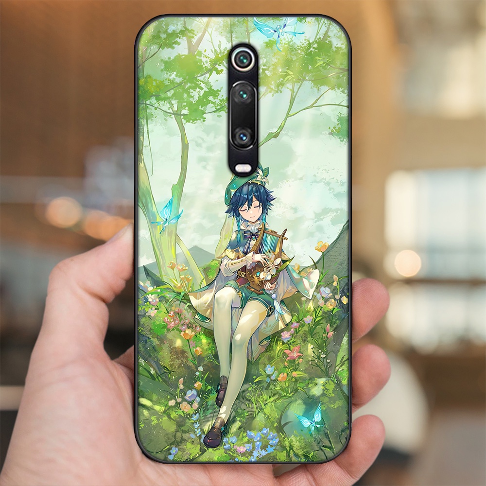 Ốp lưng Xiaomi K20, K20 Pro, Mi 9T viền đen in hình Venti Genshin Impact