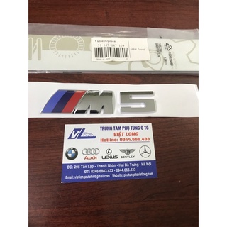 Chữ m5 f10 , chữ m5 - tem m5 bạc , logo m5 bmw f10