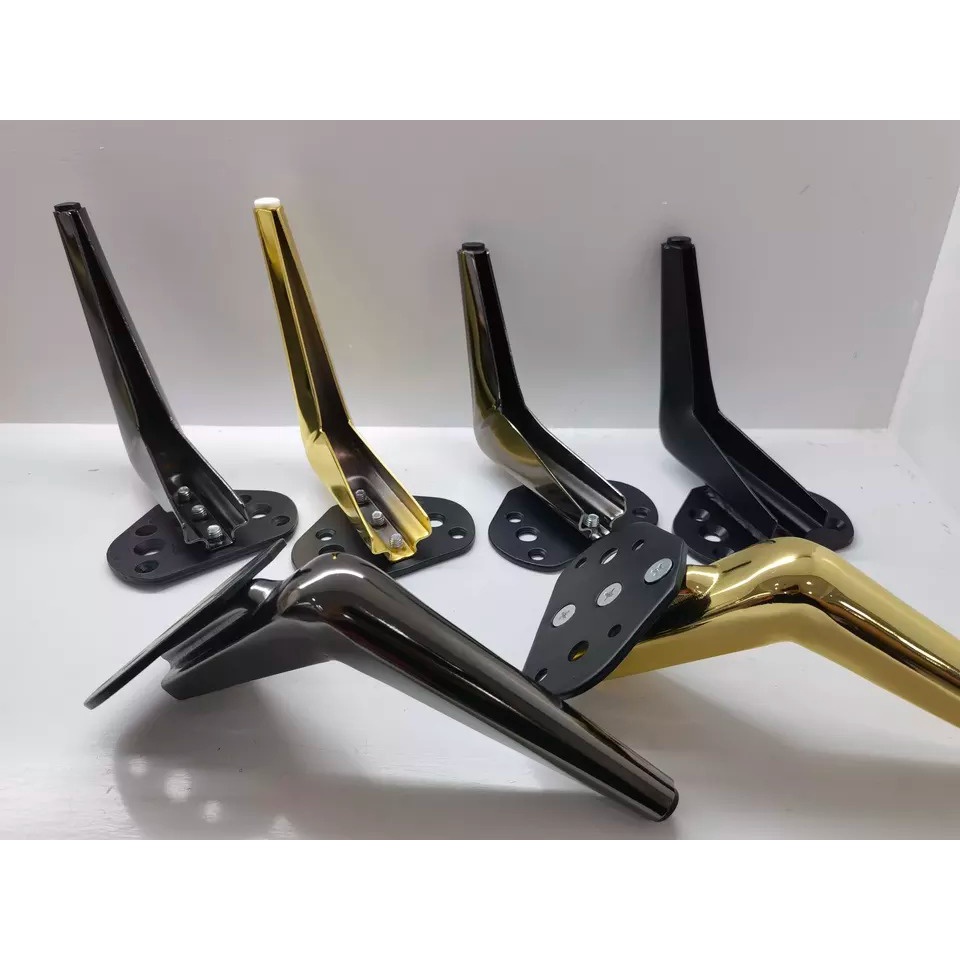 Chân ghế SOFA mỏ vịt đen bóng cao 150mm