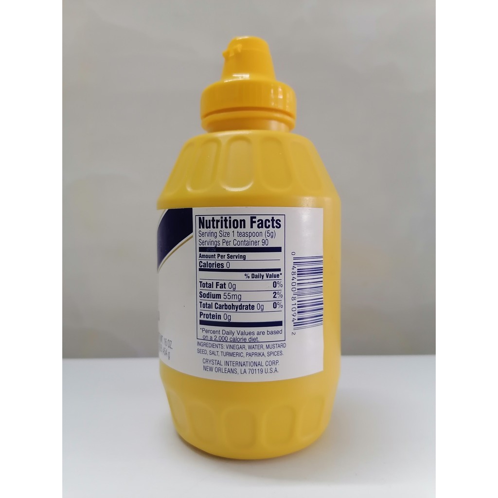 [Mã 77FMCGSALE1 giảm 10% đơn 250K] [454g – LỚN] Mù tạt vàng [USA] CRYSTAL Yellow Mustard (tgc-hk) | BigBuy360 - bigbuy360.vn