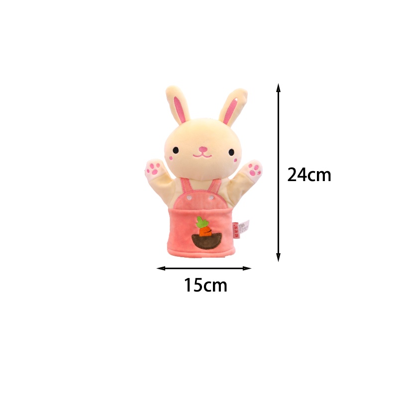 24cm Cute Animal Plush Hand Puppet Elephant Panda Deer Koala Plush Toys Soft Doll For Kids
