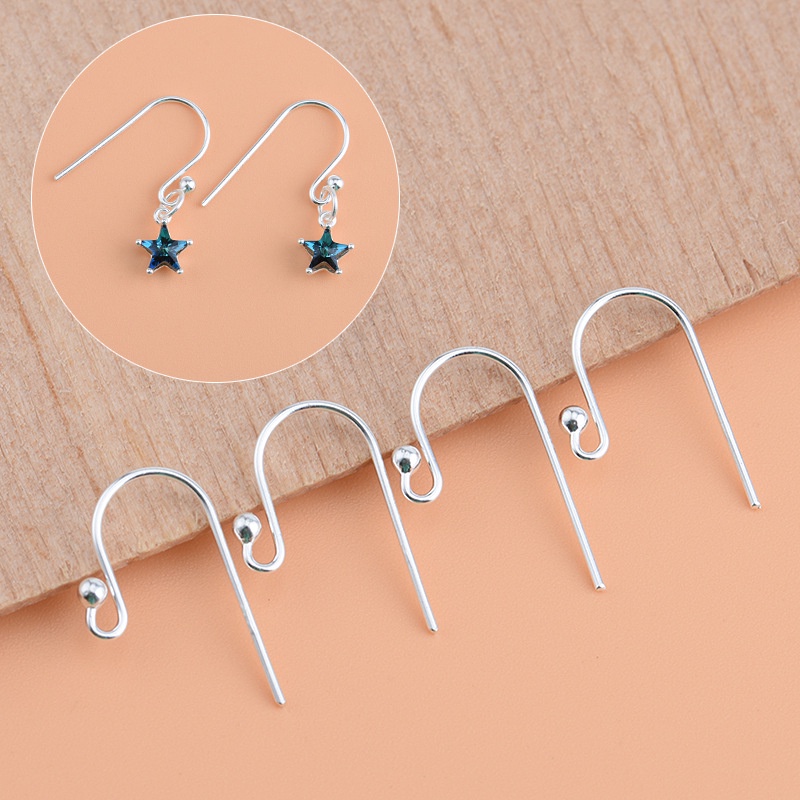 █diy゜ S925 Bạc●Móc Khuyên Tai Dạng Móc Bằng Bạc Sterling S925 Làm Trang Sức Thủ Công diy