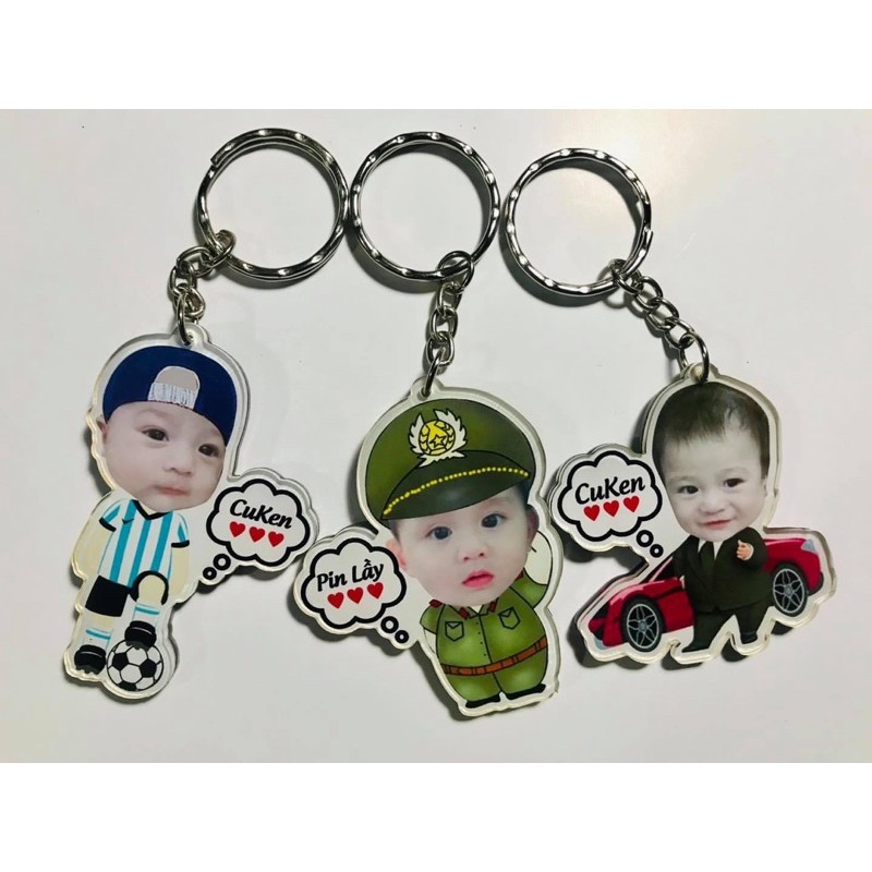 Móc khoá chibi in hình theo yêu cầu ❤️