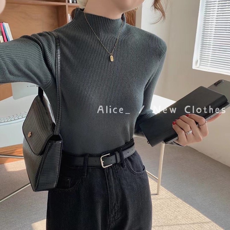 Áo mongtoghi vân dọc cổ cao _ A0357 | BigBuy360 - bigbuy360.vn