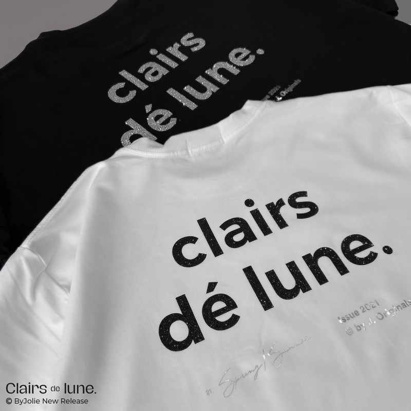Áo phông &quot;CLAIRS dé LUNE&quot; byjolie chất cotton thoáng mát form unisex