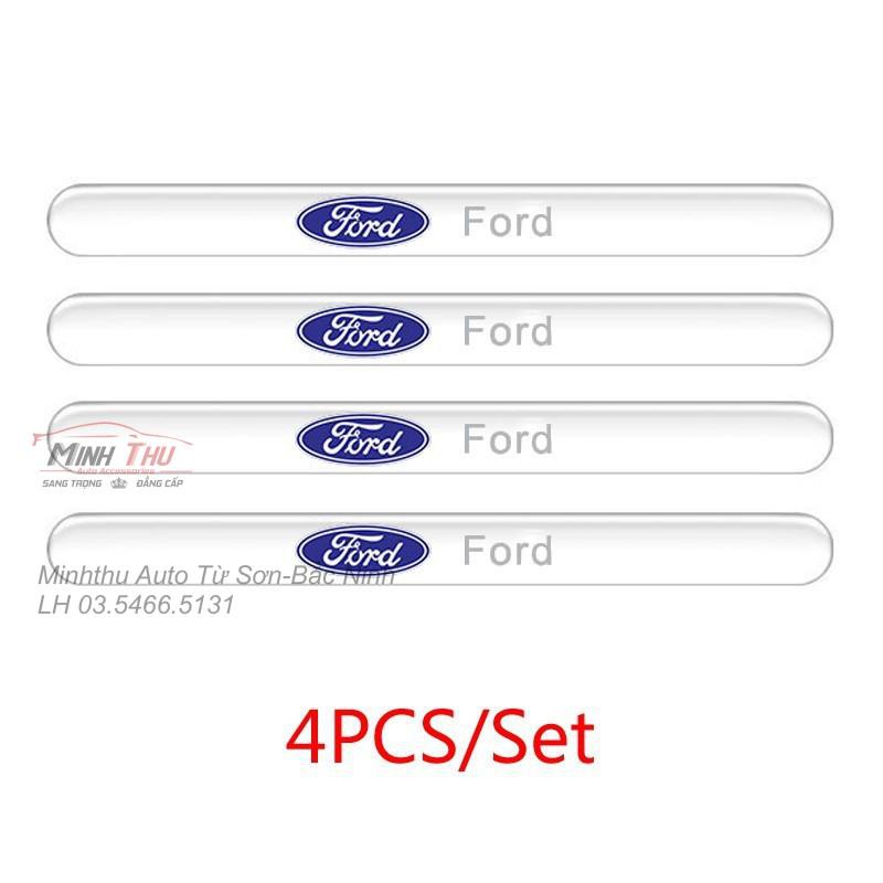 (Ford) Bộ 10 Miếng Dán Silicon Chống Xước Hõm Cửa, Tay Nắm Cửa và Gương Xe Ford