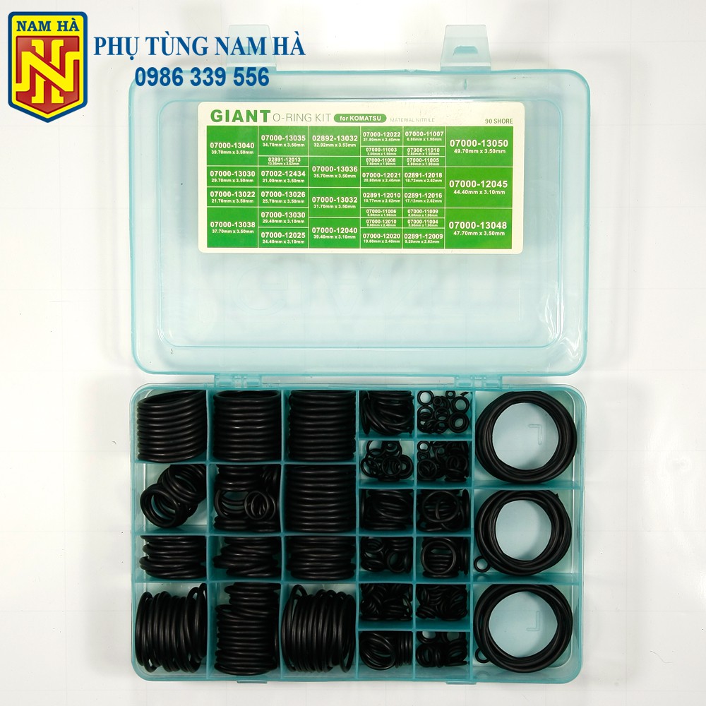 [FreeShip TOÀN QUỐC] Hộp gioăng sim cao su o ring kit cho Komatsu 435 cái 33 cỡ