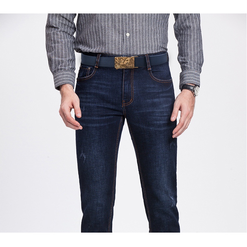 Thắt lưng nam chất liệu vải dù PE-Size 3.5 x 115cm dày 0.25 cm - Khóa kim vàng hình rồng - đại bàng - phong cách độc đáo