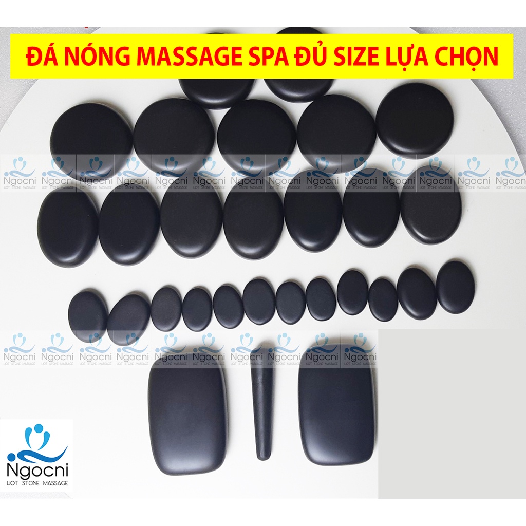 Đá nóng massage dành cho spa đủ size như hình
