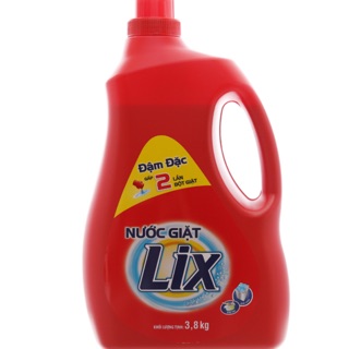 Nước giặt Lix đậm đặc hương hoa chai 3.8kg HSD còn 1 năm