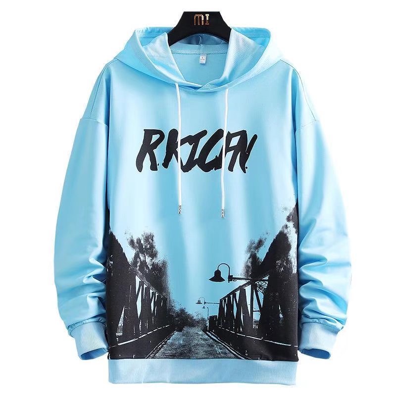 Áo Hoodie Dài Tay Dáng Rộng In Hình Thời Trang Mùa Thu Đông Dành Cho Nam