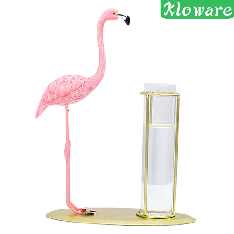 Chậu kính trồng cây thủy sinh để bàn hình chim hồng hạc hiện đại trang trí nhà cửa