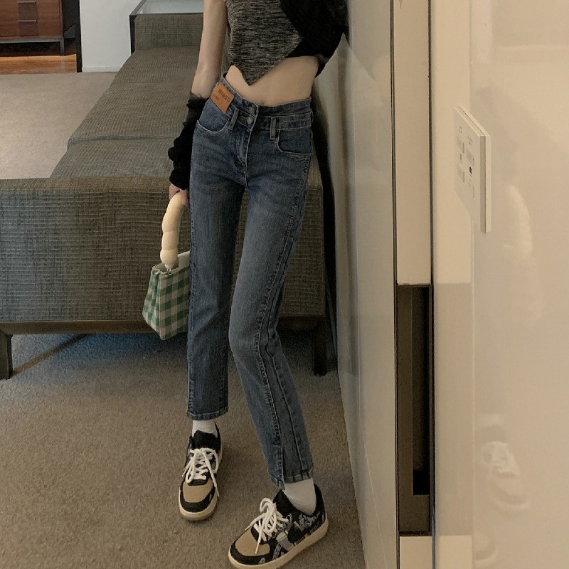 Quần jean ống đứng phong cách vintage thời trang cho nữ