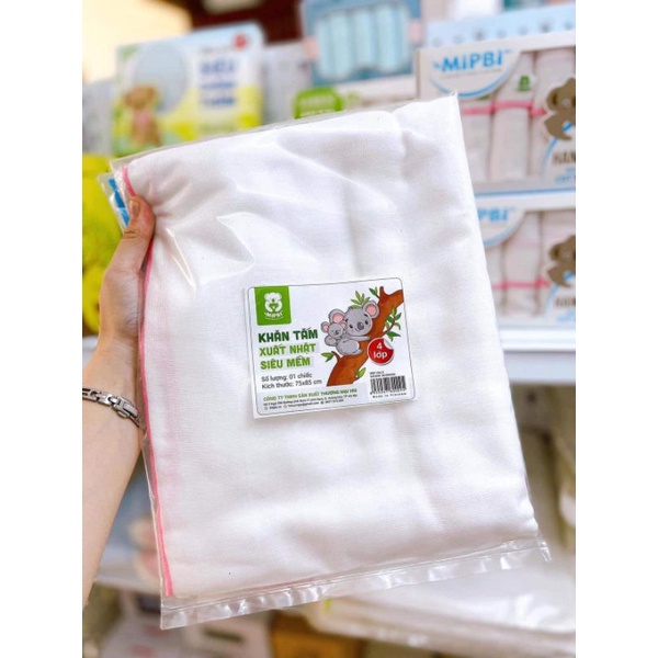 Khăn Tắm/ khăn sữa xuất Nhật Mipbi 2-3-4 lớp
