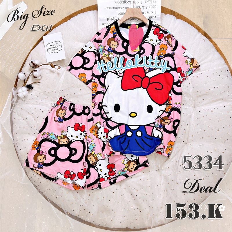 Đồ Bộ short BIG SIZE 3D  Ki ty - SS.T3D - 5334
