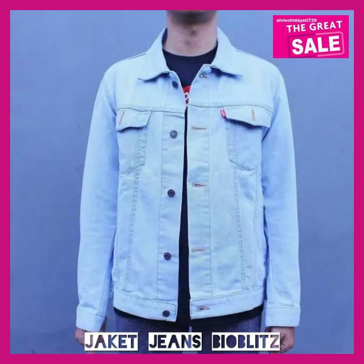 Áo Khoác Jean Nam Màu Đen 98y8yi8- Levis (uk.xxl - Xxxl) - S R5e-