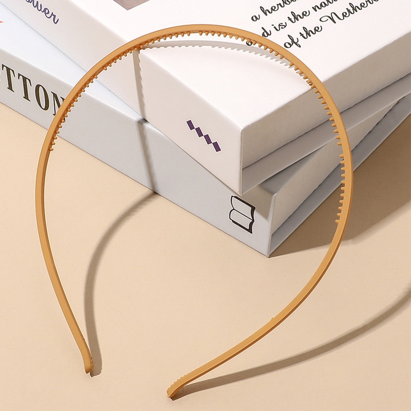 Băng Đô Cài Tóc Bằng Nhựa Resin Chống Trượt Màu Sắc Đơn Giản Cho Nữ