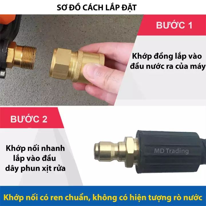 Khớp nối nhanh đầu nước ra máy rửa xe xách tay, Máy xịt rửa áp lực cao