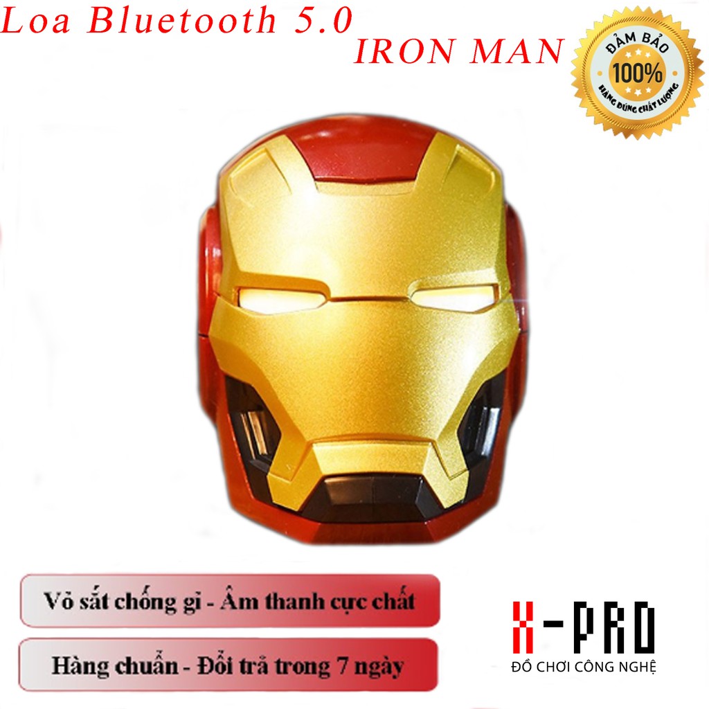 [Flash sale] Loa Bluetooth công nghệ cao, âm thanh vòm 6D bass trầm, pin 1200mAh - Iron man * tặng dây sạc