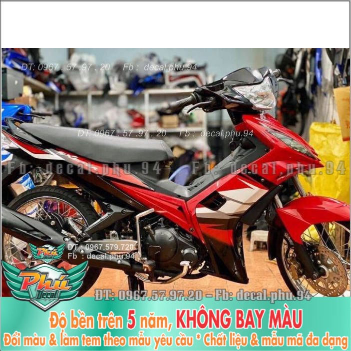 Tem rời Exciter 2006-2010 đỏ trắng đen (B) -1