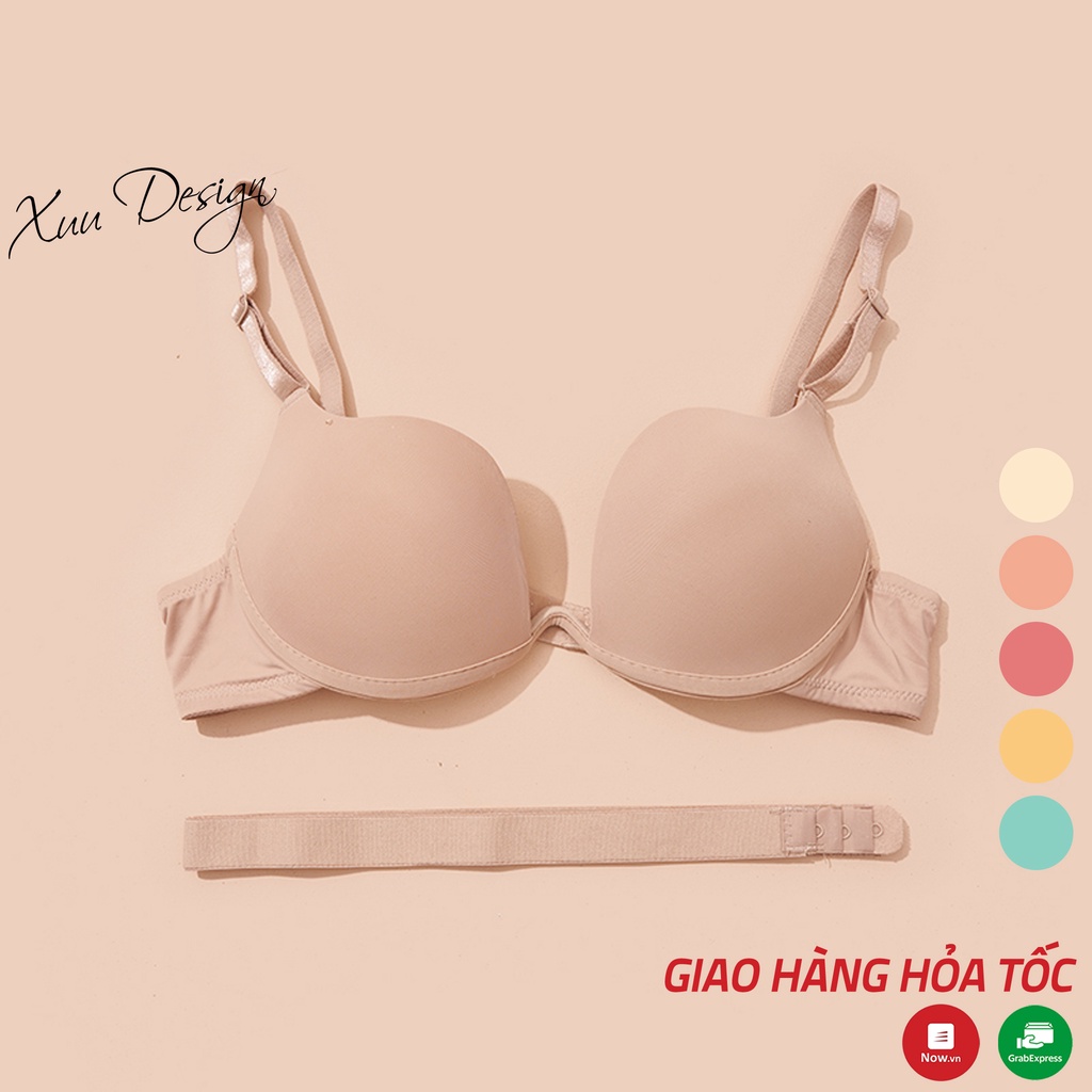 Áo ngực nữ hở lưng XUU vải đúc su có gọng đệm kép thiết kế thời trang nâng đẩy ngực - AV55