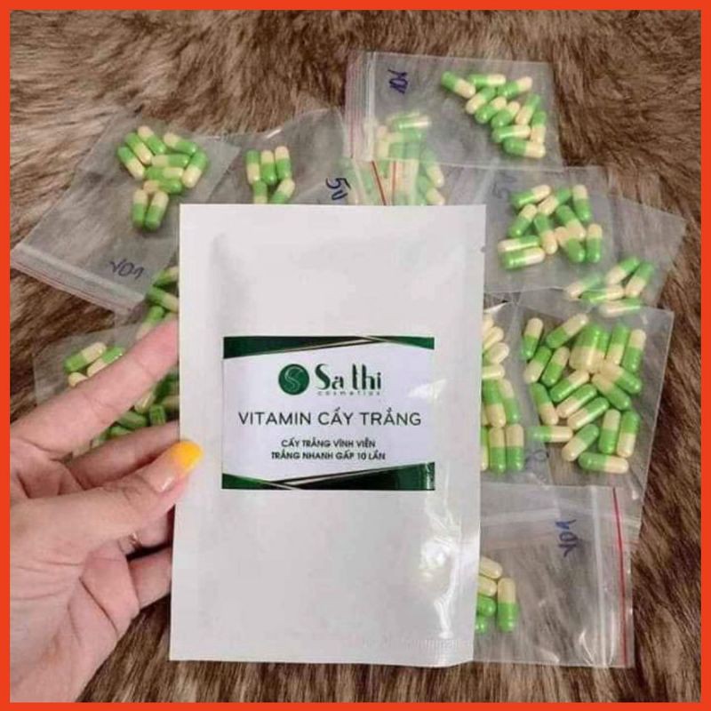 [Combo 10viên] Vitamin CẤY TRẮNG DA SA THỊ- Viên Cấy Trắng Sa Thị