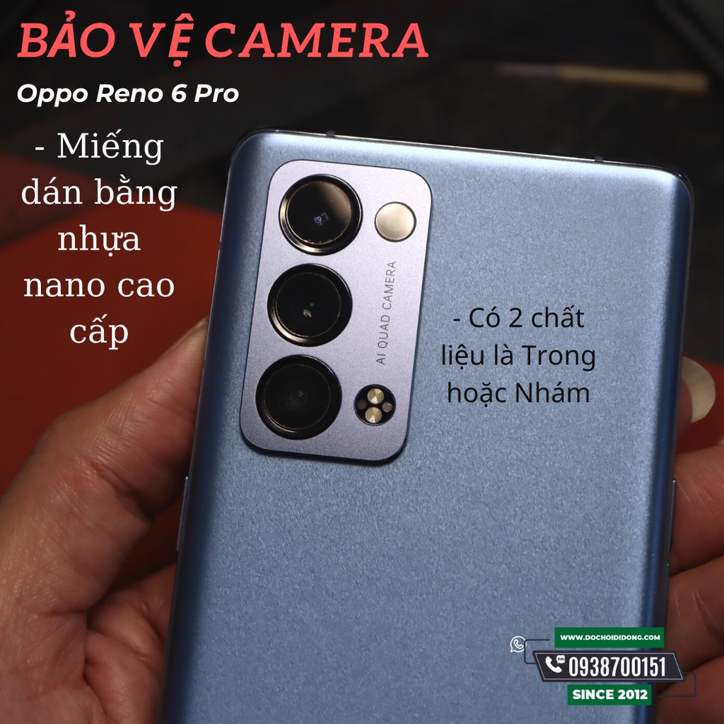 Miếng dán bảo vệ Oppo Reno 6 Pro tăng cường lực chống vỡ nguyên liệu nhựa nano cao cấp
