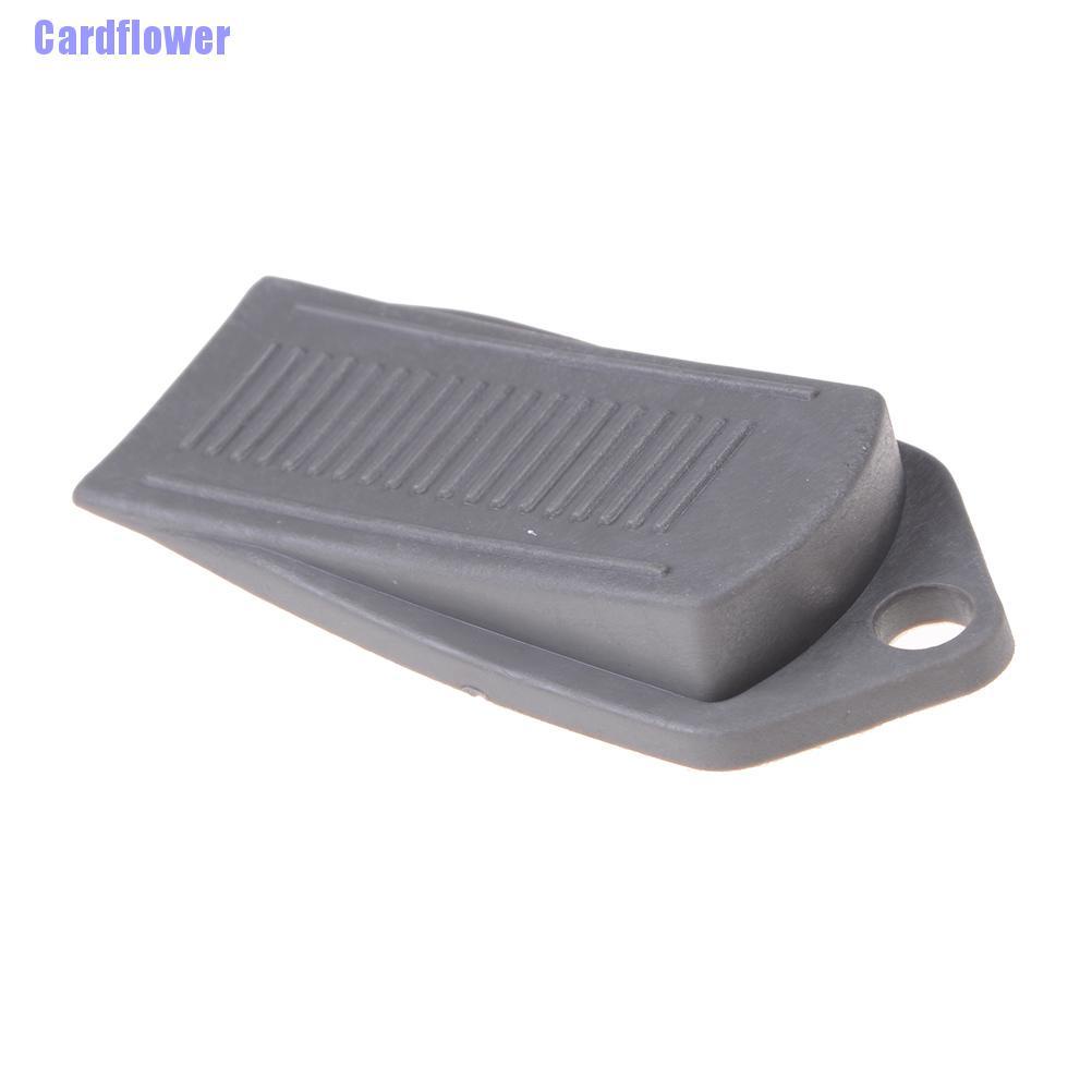 Cardflower  1pcs Door Wedge Shaped Rubber Door Stops Non-Slip Black Rubber Door Buffers