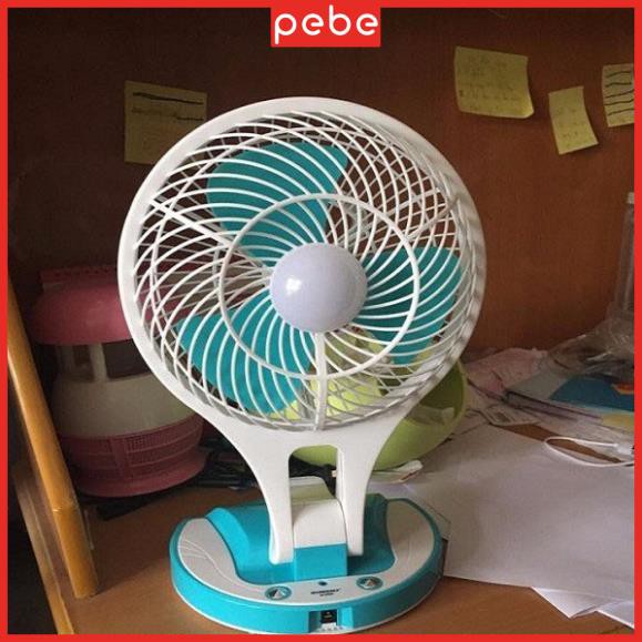 Quạt Tích Điện 5580 Mini Fan 2 In 1 Gấp Gọn